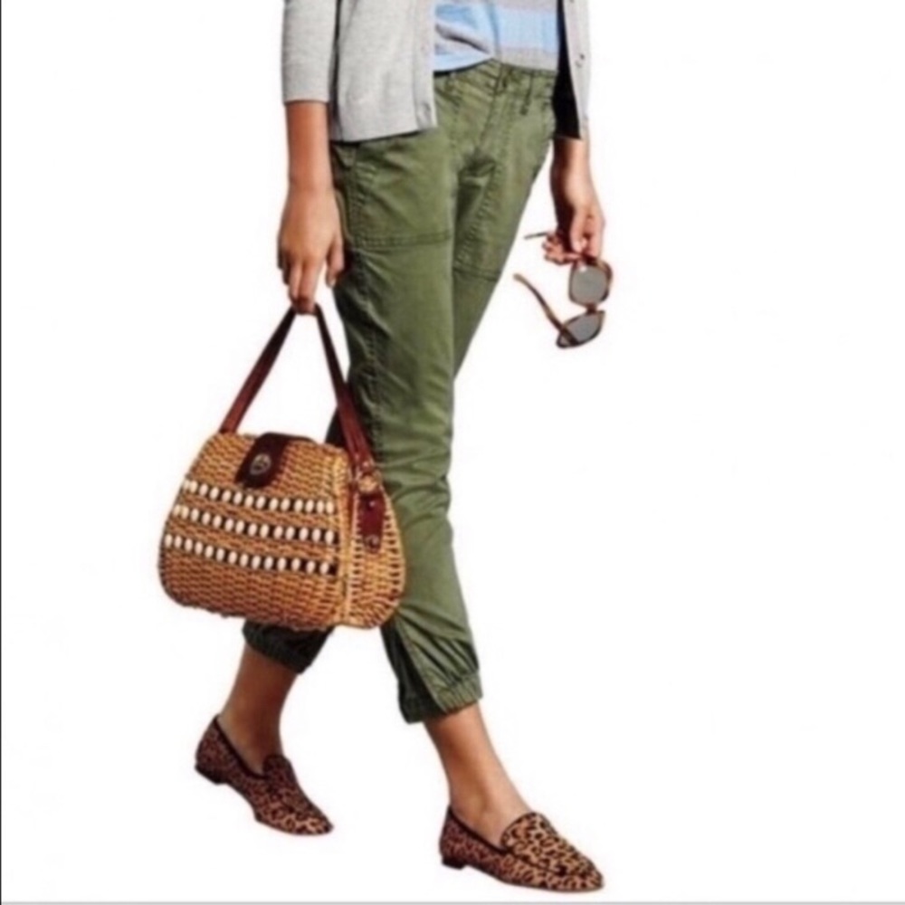 CAbi Traveler Zip Ankle Green Jogger Pants